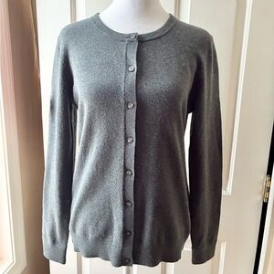 Cutter & Buck Women's Button-Up Cardigan Sweater Cotton Blend Gray Size S NWT